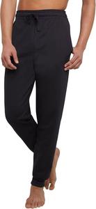Men's <b>Black</b> Cotton Eco-Friendly Pleated Front Casual <b>Joggers</b> Elastic Waist Drawstring Side Pockets Midweight Breathable Winter - Product Image 3