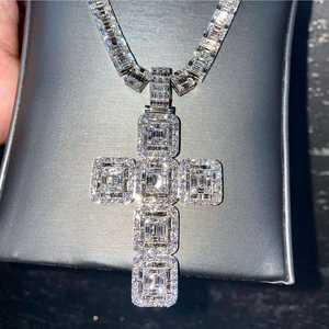 Colgante de Diamante de Plata de Ley 925 de Alta Calidad Personalizado, Colgante Hip Hop Iced Out, Joyería Fina de Moissanita, Colgantes y Dijes - Product Image 3