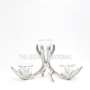 Portavelas de Vidrio Cónicos, Regalo Ideal para Bodas y Fiestas, Adorables Portavelas de Aluminio Hechos a Mano, Elegantes, Venta al Por Mayor - Product Image 2