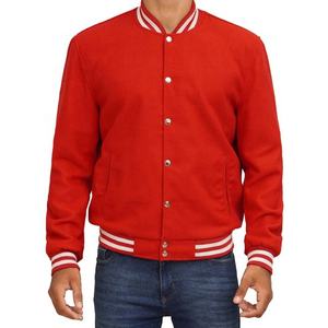 Chaquetas Universitarias de Lana para Hombre, Cuello Alto, Estilo Moderno con Logotipo Frontal para Jugadores de Béisbol Universitarios - Product Image 1
