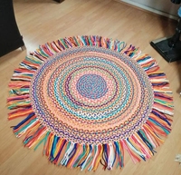 Love Home Tapis écologiques modernes de style farmhouse en coton et jute tressés à la main, motifs variés, lavables, pour nappes