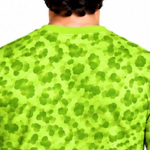 <b>Lime</b> <b>Green</b> Leopard Print T <b>Shirt</b> Unisex Short Sleeve Crew Neck Casual Printed Tee Custom Sports Training Streetwear Fashion Top - Product Image 4