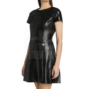 Vestido Lápiz de Cuero Genuino Transpirable de Último Diseño para Mujer, Ajuste Cómodo, Ideal para el Trabajo - Product Image 4