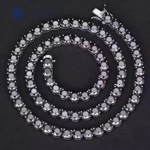 IGI Certified Lab Grown Diamond Hip Hop Cuban Link <b>Chain</b> Necklace In Gold <b>Iced</b> <b>Out</b> <b>Chain</b> for Men - Product Image 4