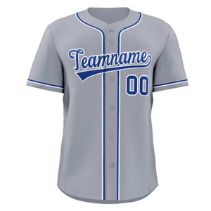 Heat-Transfer Printed Adult Baseball Jersey Custom Sublimation Sports Team Uniform Breathable Quick Dry Button Down Shirt - Product Image 4