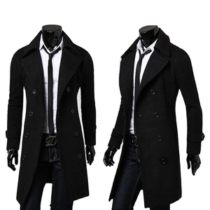 Wholesale Pakistan Supplier Men Fashion Wear Long <b>Trench</b> <b>Coat</b> Winter Season <b>Leather</b> Breathable Canvas Overcoat Best Quality - Product Image 3