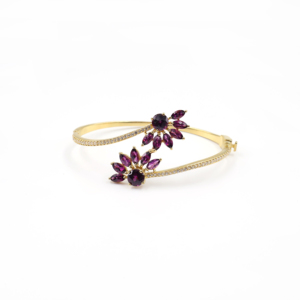 925 Sterling Silver Gold Plated Natural <b>Garnet</b> Rhodolite <b>Bracelet</b> OEM ODM Fine Jewelry - Product Image 2
