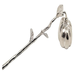 Éteignoir à bougie en argent en forme de citrouille avec long manche pour une extinction sûre de la flamme, accessoire décoratif pour éteignoirs à bougies - Product Image 1