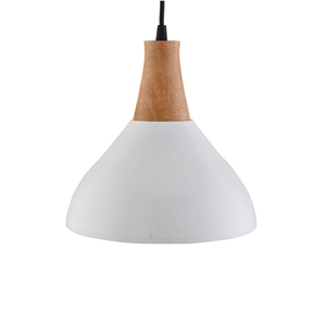 Lampe suspendue en bois scandinave moderne, best-seller, forme de cône blanc, montage au plafond, décoration intérieure, lampe suspendue pour la maison - Product Image 2
