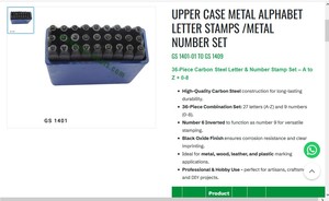 36 Pcs Carbon Steel Letter & <b>Number</b> <b>Stamp</b> Set A-Z 0-8 Metal Punch Marking Jewelry Tools |Item No GS-1402 - Product Image 3