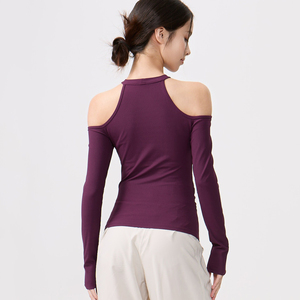 Camiseta Deportiva de Manga Corta para Mujer, de Secado Rápido, Elástica, para Yoga, Fitness, Gimnasio, Entrenamiento, Ropa Deportiva - Product Image 6