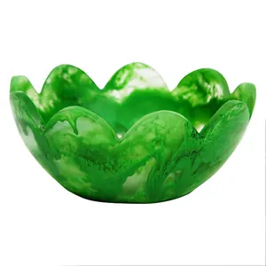 Bol de service mixte au design moderne et tendance Bols de cuisine en résine de table de haute qualité de couleur verte pour les fêtes de mariage et la décoration intérieure - Product Image 6
