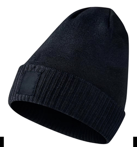 Unisex Blue Beanie Hat Solid Color Knitted <b>Winter</b> <b>Cap</b> Casual Style for Adults 56-58CM Head Circumference - Product Image 6