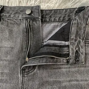 Summer Custom Logo High Quality <b>Elastic</b> <b>Waist</b> Stretch Washed Vintage Baggy Denim Shorts <b>Men</b> Trendy Casual Solid Color - Product Image 6