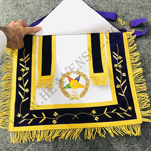 NOUVEAU TABlier de Grand Associé Protecteur de la Franc-Maçonnerie avec Col et Manchettes - HSE - Product Image 3
