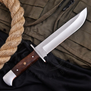 High Quality OEM Customized Fixed Blade Bowie Knife Outdoor Camping Hunting Knives D2 Steel Wood Handle Sheath Tactical Knife - Product Image 3