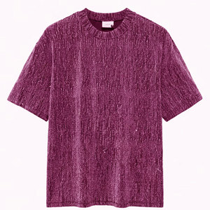 2026 Summer Mens Printed Washed T Shirt <b>Sparkly</b> Textured Pattern Crew Neck Short Sleeve Casual Party <b>Top</b> Fashion Streetwear - Product Image 4
