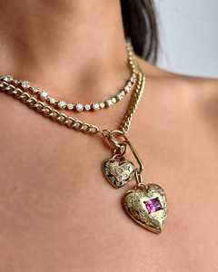 จี้รูปหัวใจพองน่ารัก สร้อยคอทองคำแท้ 14K 18K ประดับเพชรทรงกลมเพาะเลี้ยงในห้องปฏิบัติการ ดีไซน์คลาสสิก รูปหัวใจแบบฟองสบู่ พร้อมจี้ล็อกเก็ต - Product Image 2