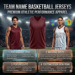 Ensemble d'uniformes de basketball sans manches en polyester 100 % respirant, imprimé numériquement sur mesure, antibactérien, avec taille élastique à l'avant - Product Image 3