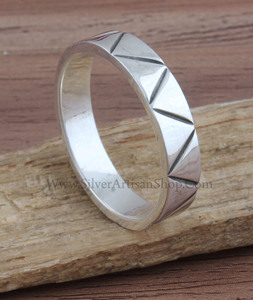 Anillo de Plata de Ley 925 para Mujer y Hombre, Anillo Minimalista de Plata Lisa, Anillo Apilable para Boda, Joyería de Plata al por Mayor - Product Image 2
