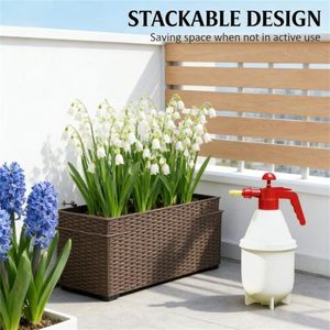 Set di 2 fioriere marroni da ringhiera, fioriere pensili e vasi inclusi (solo vasi) X2 - Product Image 3