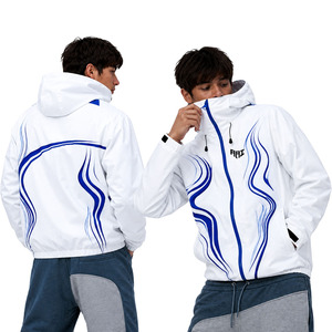 Trendy Custom OEM <b>Waterproof</b> Hooded Windbreaker <b>Jacket</b> for Men Lightweight Polyester Outdoor Shell Sublimation Windbreaker USA - Product Image 1