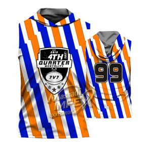 เสื้อเจอร์ซีย์ฟุตบอลแบบไม่มีแขนสำหรับผู้ชาย ลายทาง ระบายอากาศได้ดี ผลิตจากโพลีเอสเตอร์ สำหรับการเล่นฟุตบอลแบบ Flag Football ช่วงควอเตอร์ที่ 4 - Product Image 1