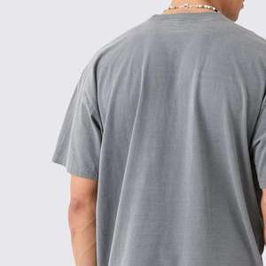 เสื้อยืดโอเวอร์ไซส์ทรงหลวม คอโอ แขนสั้น ผ้าฝ้าย 100% สไตล์ลำลอง ล้างสีแบบแอซิดวอช สำหรับผู้ชาย สตรีทแวร์ รับทำโลโก้แบบดิจิทัล OEM ODM - Product Image 5