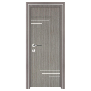 Puerta de Apartamento de Alto Rendimiento, Impermeable, Anti-termitas, Ecológica, Duradera, Moderna, con Acabado de Madera de Roble y Teca, Recubierta con Película de PVC WPC - Product Image 1