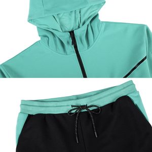 Men's Athletic Zipper Jacket and Pants Set for Stylish Fitness and <b>Performance</b> Regular Fit Tracksuit Casual <b>Wear</b> Breathable - Product Image 5