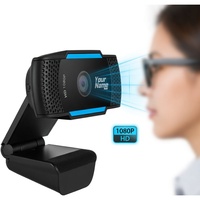 Kamera PC USB HD 1080p Grosir dengan Mikrofon OEM/ODM Plug-and-Play Webcam untuk Siaran Langsung dan Konferensi Video