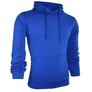 เสื้อฮู้ดสีขาวสำหรับผู้ชาย ทรงปกติ สีพื้น สไตล์ลำลองสำหรับฤดูใบไม้ร่วง ผ้าฝ้ายเฟรนช์เทอร์รี่ มีกระเป๋า - Product Image 6