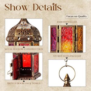 Lanterne décorative en métal pour l'extérieur, porte-bougie pour jardin, patio, mariage, fête, centre de table, vente en gros, décoration intérieure - Product Image 3