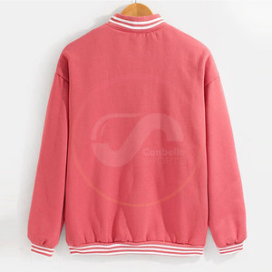 Custom Design Casual <b>Letterman</b> <b>Jacket</b> with Stand Collar and Front Logo 100% Cotton Eco-Friendly Winter Wholesale Price - Product Image 2