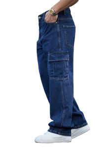 กางเกงยีนส์ทรงสกินนี่ขาดๆ แบบแฟนซี ไม่มีแบรนด์ สไตล์ไบค์เกอร์ 2 OEM ดีไซน์เนอร์ ขายส่ง ผู้ชาย สีขาวทรายล้วน สำหรับสไตล์ตะวันตกแนวสตรีท - Product Image 4