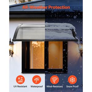 Tende da Sole per Porte Esterne 38 x 40 con Staffa in ABS Rivestito per Protezione da Pioggia, Neve e Sole - Tende a Vela per Ingresso Porta - Product Image 3
