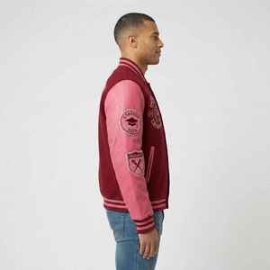 Chaqueta Varsity de Cuero Personalizada para Hombre, Talla Grande, con Capucha, Chaqueta Casual de Invierno, Gruesa y Suave, Estilo Universitario, OEM - Product Image 4