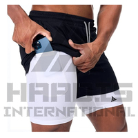 Shorts de course décontractés pour hommes, taille élastique mi-haute, séchage rapide, pour fitness, gym, jogging, entraînement, sport d'été, 100% polyester 140g