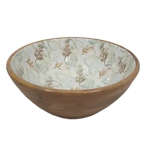 Cuenco redondo de madera para servir, ensalada, sopa, hecho a mano, personalizado - Product Image 1