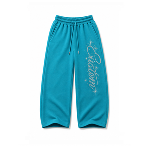Custom Men's Heavyweight Cotton Sweatpants Athletic Jogger Pants with Rib Cuffs for Sportswear Collections - Product Image 5