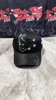 Casquette de baseball unisexe sportive en toile pour l'extérieur, avec logo TPU, motif léopard à pois et flamme, motif SCREAM Beard, strass et code NFC, vente en gros