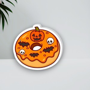 Palette magnétique personnalisée en acrylique en forme de cercle pour extensions de cils, motif citrouille d'Halloween, outils de beauté pour extensions de cils - Product Image 4
