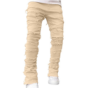 Pantalones Casuales de Lona Ligeros para Hombre, Diseño Moderno, Cierre de Botones, Hechos a Medida, Precio al por Mayor, MOQ Bajo, en Venta - Product Image 1