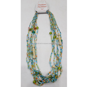 Collier en résine artisanale pour accessoires de mode élégants, chaîne à breloques en résine de qualité supérieure aux couleurs et motifs vibrants pour femmes - Product Image 2
