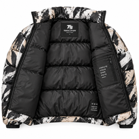 Veste matelassée courte unisexe Track Stuff TS-0019 en toile écologique respirante, coupe-vent et antibactérienne, 300g
