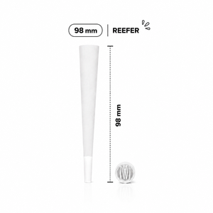 Cônes en papier roulés faits à la main Reefer 98mm Blanc Français Qualité Supérieure Impression Quadricolore Lot en vrac 1000 Cônes - Product Image 1