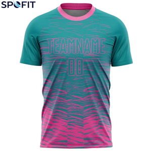 เสื้อฟุตบอลสั่งทำพิเศษ ระบายอากาศได้ดี แห้งเร็ว ผลิตจากโพลีเอสเตอร์ พิมพ์ลายแบบซับลิเมชั่นเต็มตัว พร้อมชื่อ เบอร์ และโลโก้ทีม - Product Image 5