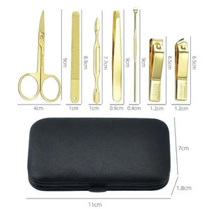 Juego de Manicura y Pedicura Profesional Premium, Cortaúñas de Metal, Empujador de Cutículas, Tijeras, Kit de Cuidado con Bolsa a Precio Competitivo - Product Image 6