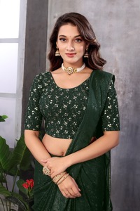 ผ้าคุณภาพสูงยืดหยุ่นได้ เสื้อส่าหรีไซส์ใหญ่สำหรับผู้หญิง ขนาดสั่งตัดได้ พร้อมใส่ ใช้งานง่าย ซื้อได้ในราคาถูกที่สุด - Product Image 4