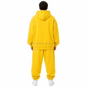 Conjunto de Chándal de Forro Polar Grueso para Hombre, Estilo Holgado y Transpirable, 400 GSM, con Logotipo Personalizado Directo de Fábrica, para Otoño - Product Image 3